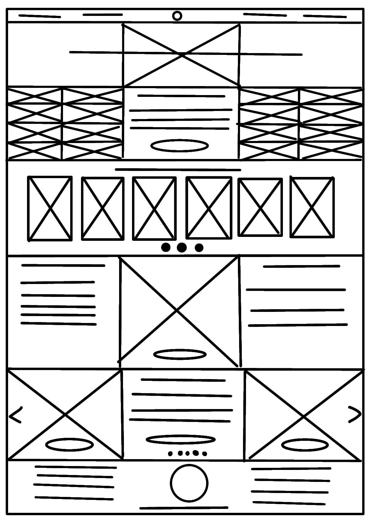 Diseño del wireframe del papel simple